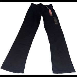 BCBGirls Size 12 Blue Denim Jeans Black High Rise Relaxed